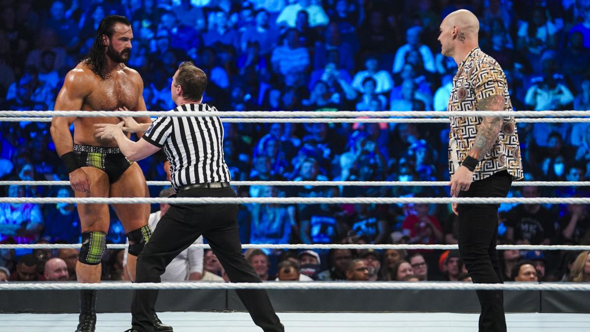 WWE superstars Drew McIntyre and Happy Corbin