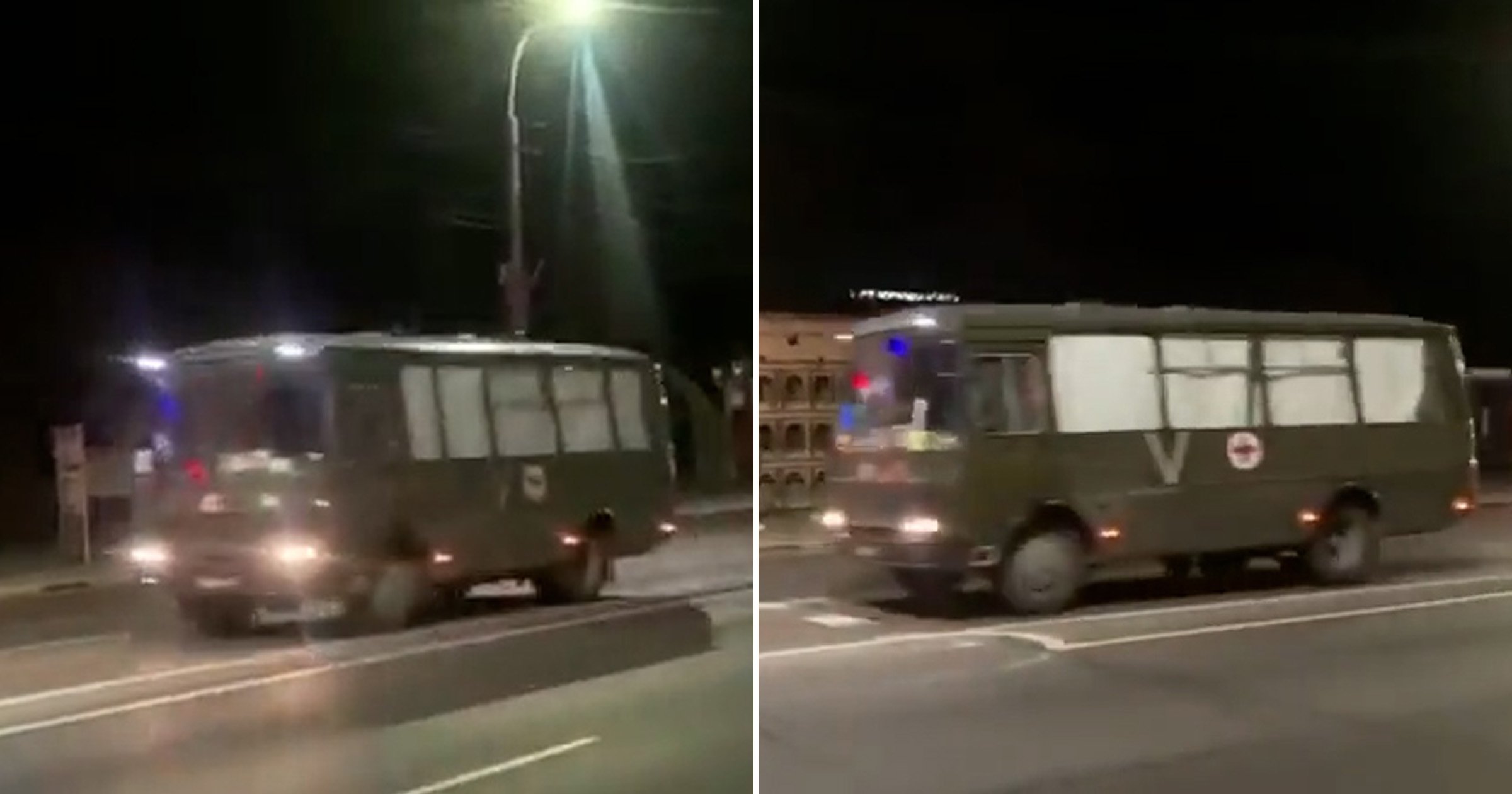 Buses appear to ship Russian soldiers into Belarus 